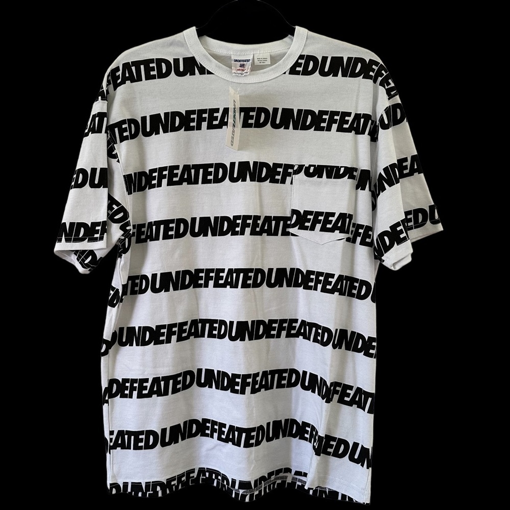 Undefeated Men’s Short Sleeves Crew Neck T-shirt White & Black Size M NWT